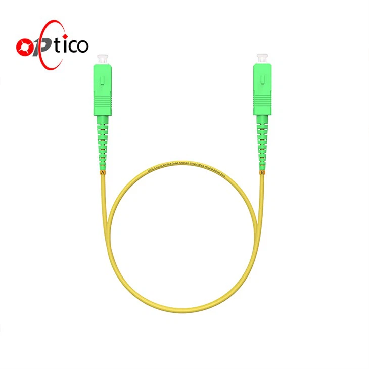 SC APC SC APC Fiber Optic Jumper White