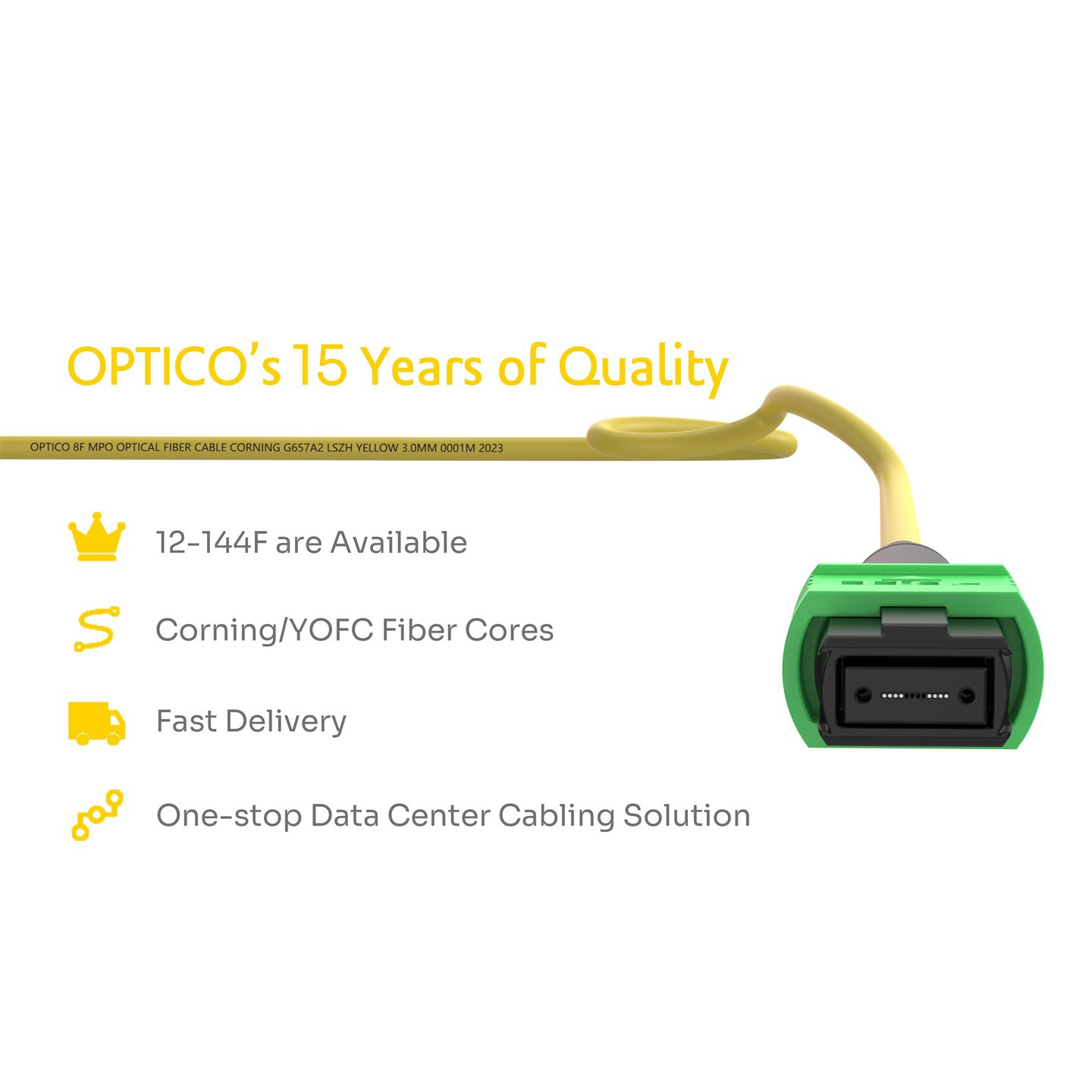 8F MPO-MPO Female Trunk Cable OS2 8F MPO-MPO Female Trunk Cable OS2
